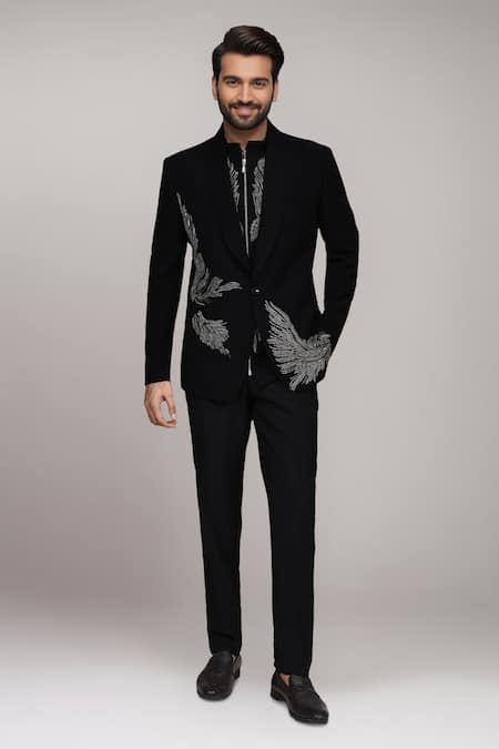 Arihant Rai Sinha Cutdana Wing Embroidered Jacket Pant Set 