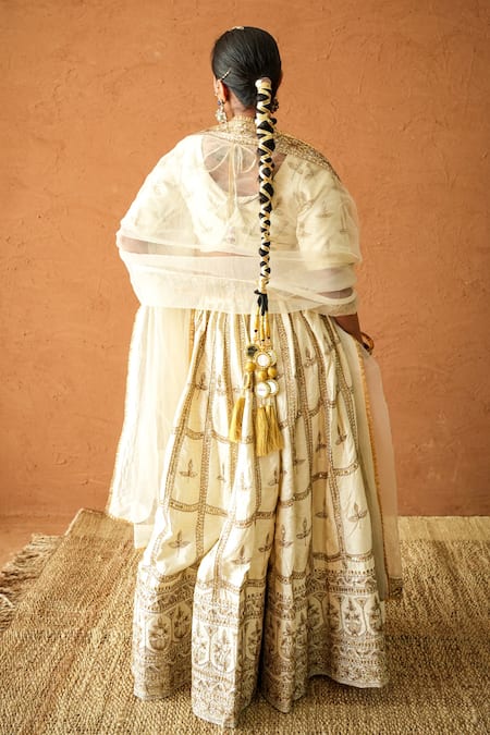 Gulabo Jaipur Mashoor Chanderi Embroidered Lehenga Set 