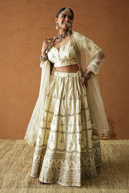 Gulabo Jaipur Mashoor Chanderi Embroidered Lehenga Set 