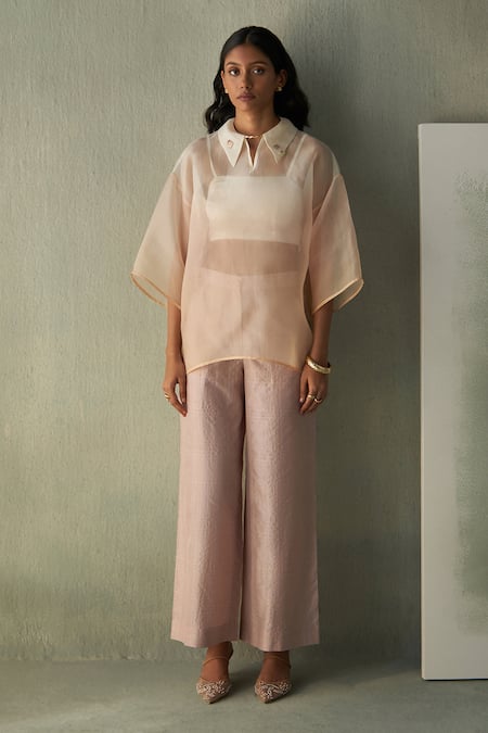 Febo6 Sorbet Silk Checkered Trouser 