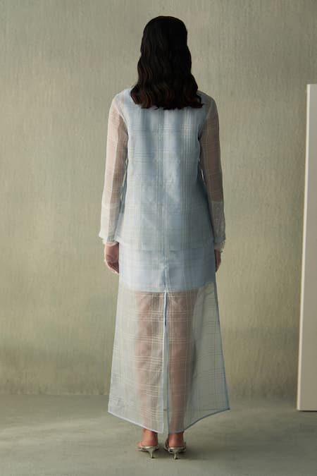 Febo6 Sky Kantha Stitch Blazer & Dress Set 