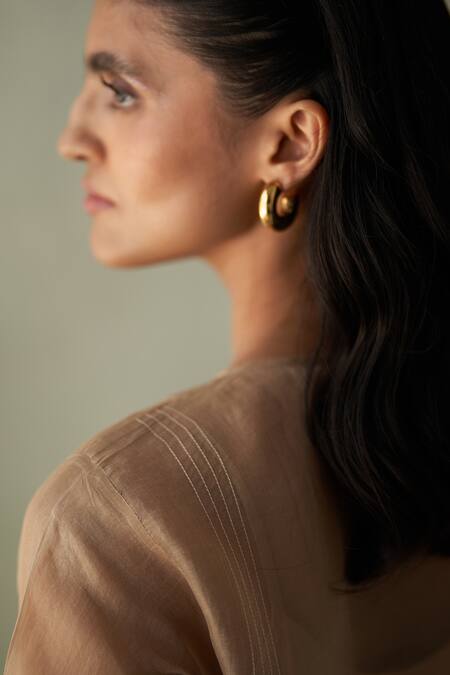 Shop_Febo6_Beige Silk Organza, Chanderi Embroidery Round Garden Floral Kurta With Trouser _Online_at_Aza_Fashions