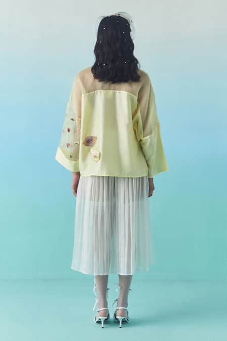 Febo6 Silk Thread & Sequin Embroidered Blouse 