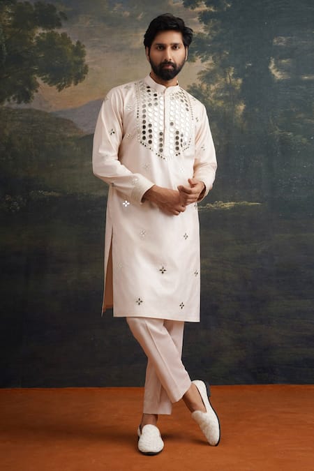Thetaa Mirror Embroidered Kurta & Pant Set 