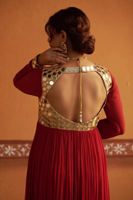 Thetaa Mirror Embroidered Anarkali Set  