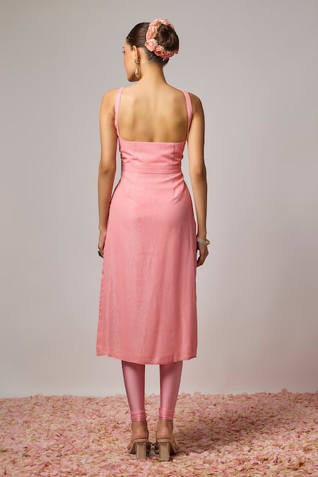 Krishna Padia Embroidered Straight Kurta Set 