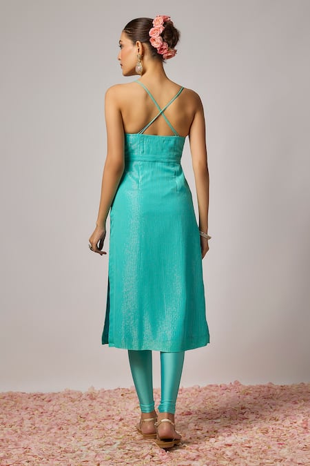 Krishna Padia Floral Hand Embroidered Kurta Set 