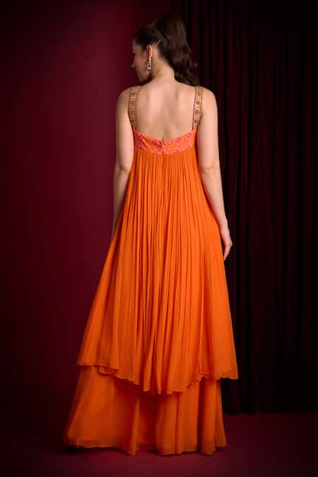 Aayushi Maniar Tarangini Embroidered Yoke Pleated Anarkali Set 