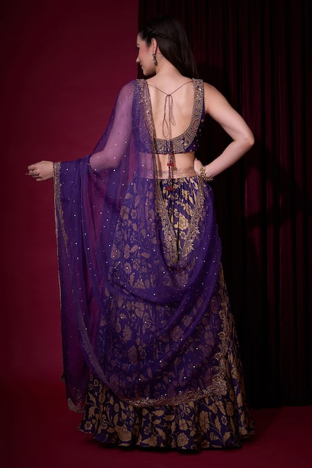 Aayushi Maniar Indulekha Printed Tissue Lehenga Set 