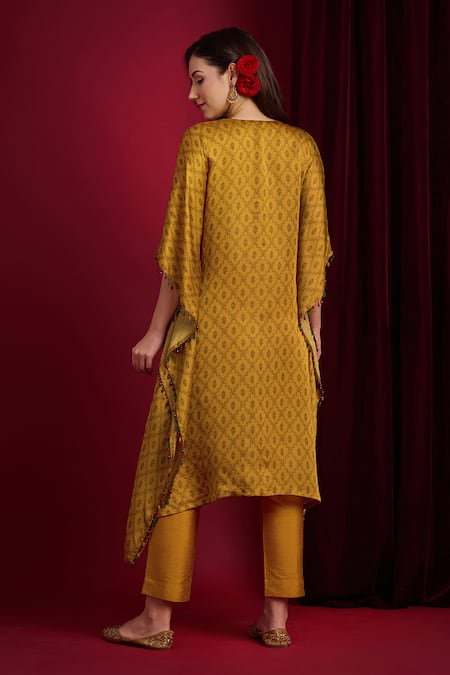 Aayushi Maniar Ira Printed Kaftan & Pant Set 