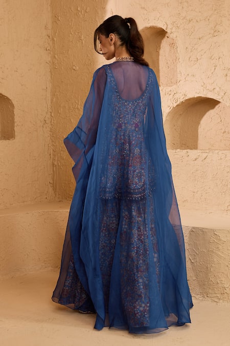 Ridhima Bhasin Kaera Chanderi Cape Sharara Set 