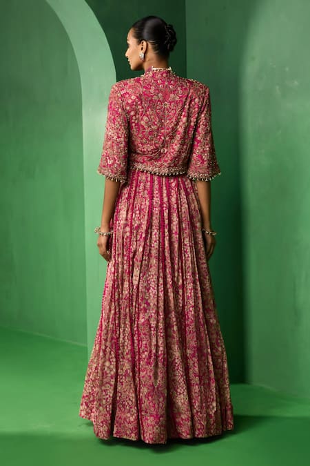 Ridhima Bhasin Gulnaar Embroidered Jacket Skirt Set 