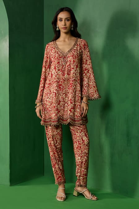 Ridhima Bhasin Sia Floral Embroidered Kurta & Pant Set 
