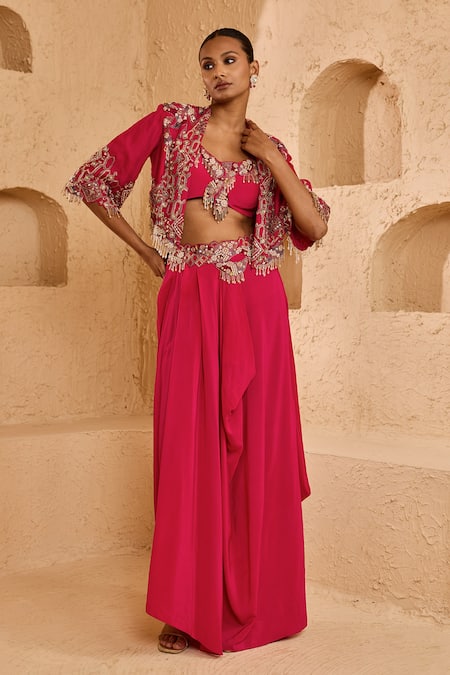 Ridhima Bhasin Miasha Embroidered Jacket & Skirt Set 