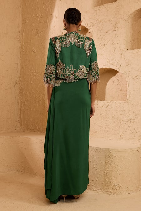 Ridhima Bhasin Rivana Embroidered Jacket Skirt Set 