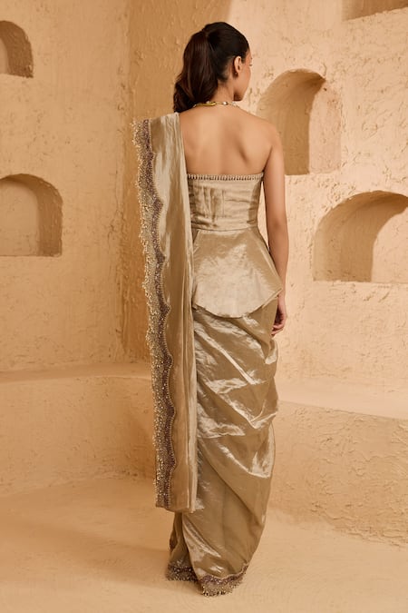 Ridhima Bhasin Elysian Tissue Silk Saree & Corset Set 