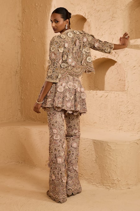 Ridhima Bhasin Myra Floral Applique Tunic Set 