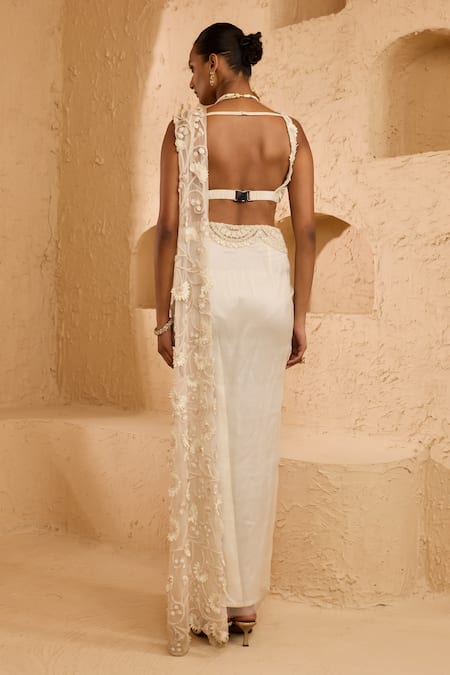 Ridhima Bhasin Esme Embroidered Pre-Draped Saree & Blouse Set 