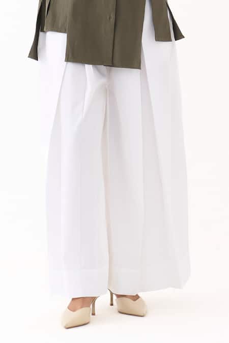 Buy_Three_Olive Green Twill, Poplin, Velvet Collared, Crew Stripe Overlay Jacket Pant Set _Online_at_Aza_Fashions