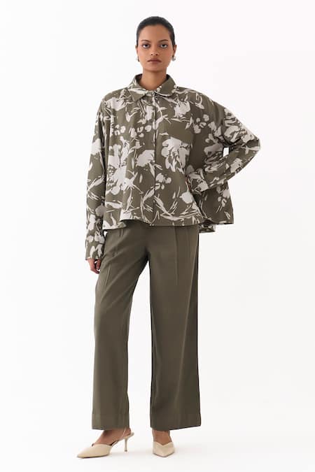 Three Floral Print Shirt & Pant Set 