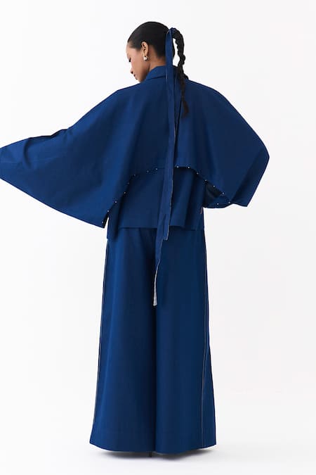 Three Batwing Sleeve Jacket & Pant Set 