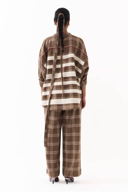 Three Striped Pattern Shirt & Pant Set 
