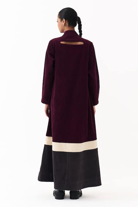 Three Corduroy Turtle Neck Maxi Dress