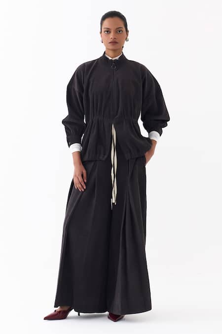 Three Corduroy Drawstring Top 