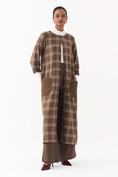 Three Checkered Pattern Jacket 