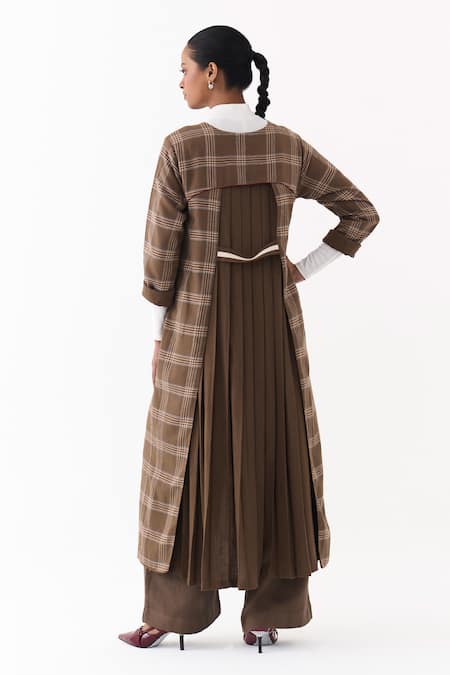 Three Checkered Pattern Jacket 