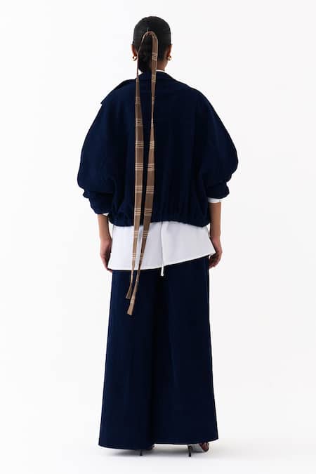 Three Corduroy Box Pleated Palazzo 