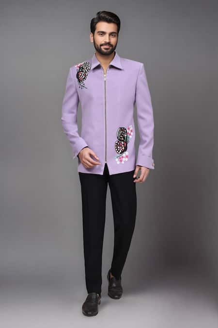 Arihant Rai Sinha Butterfly Cutdana Embroidered Jacket & Pant Set 