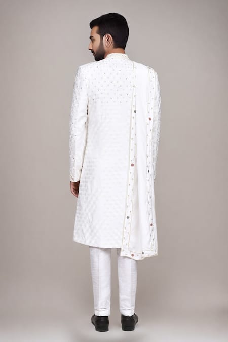 Arihant Rai Sinha Cutdana Work Sherwani Set With Dupatta