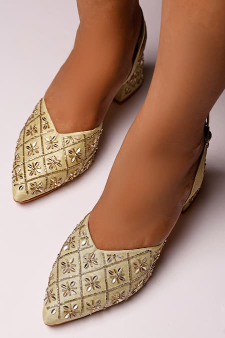 Sole Mates by Palak Fire Cracker Hexagon Pattern Heels 
