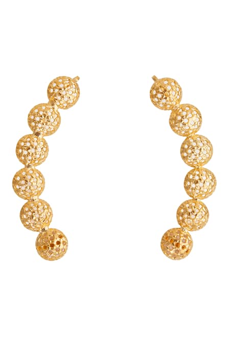 Ethnic Andaz Flare Blooming Flower Pair of Ear Cuffs 