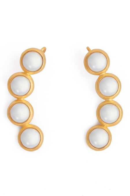 Ethnic Andaz Baroque Pearl Pair Of Ear Cuffs 
