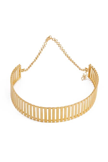 Ethnic Andaz Striped Fence Choker 