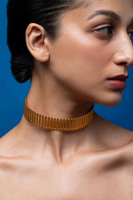 Ethnic Andaz Striped Fence Choker 
