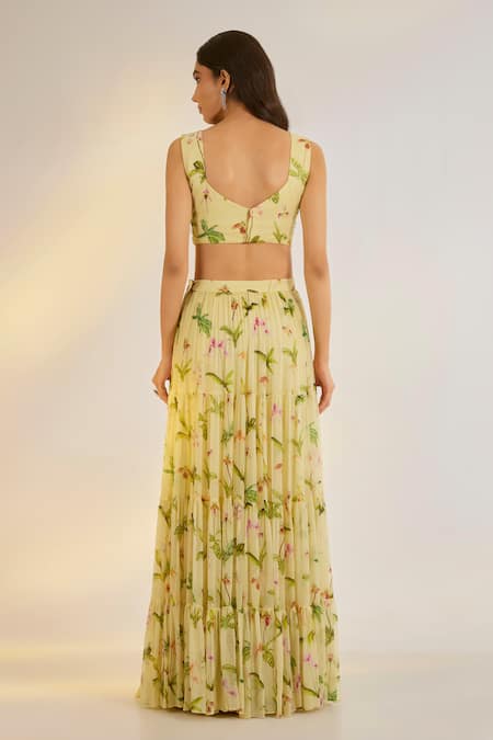 Ewoke Floral Pattern Lehenga Set 