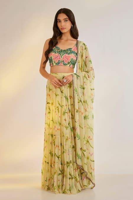 Ewoke Floral Pattern Lehenga Set 