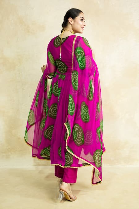 Gulabo Jaipur Arzu Bandhani Print Anarkali Set