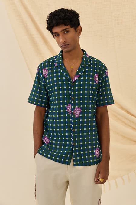 Jodi Pakhi Floral Pattern Shirt 
