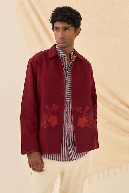 Jodi Kuhu Handloom Reversible Jacket 