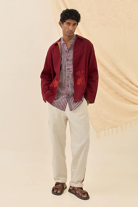 Jodi Kuhu Handloom Reversible Jacket 