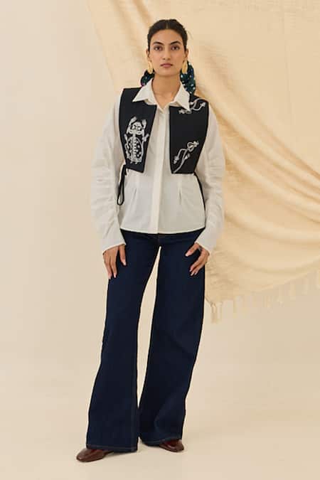 Jodi Jugnu Embroidered Bib Jacket  