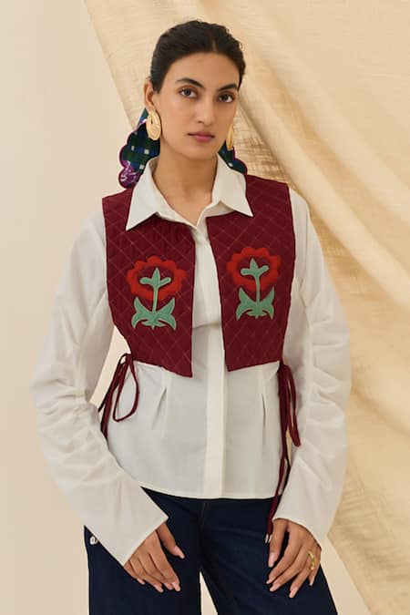 Jodi Kuhu Quilted Floral Bib Jacket 