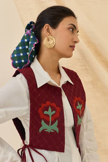 Jodi Kuhu Quilted Floral Bib Jacket 