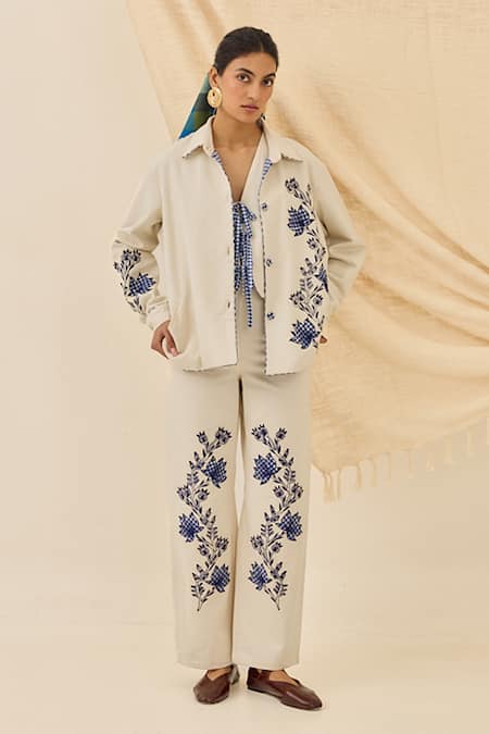Jodi Saras Floral Embroidered Jacket 