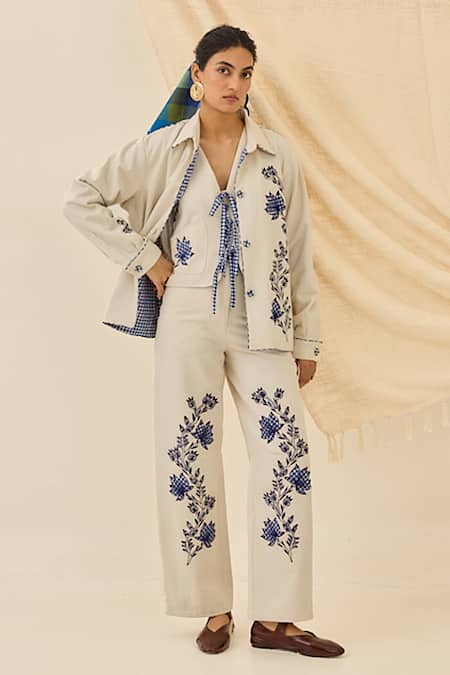 Jodi Saras Floral Embroidered Jacket 
