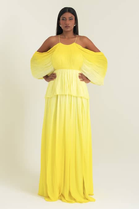 Pinup By Astha Ombre Tiered Gown  